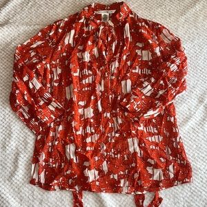 Silk semi-sheer Blouse